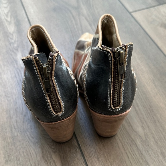 Freebird Multicolor Patchwork Leather Heels - Picture 3 of 4